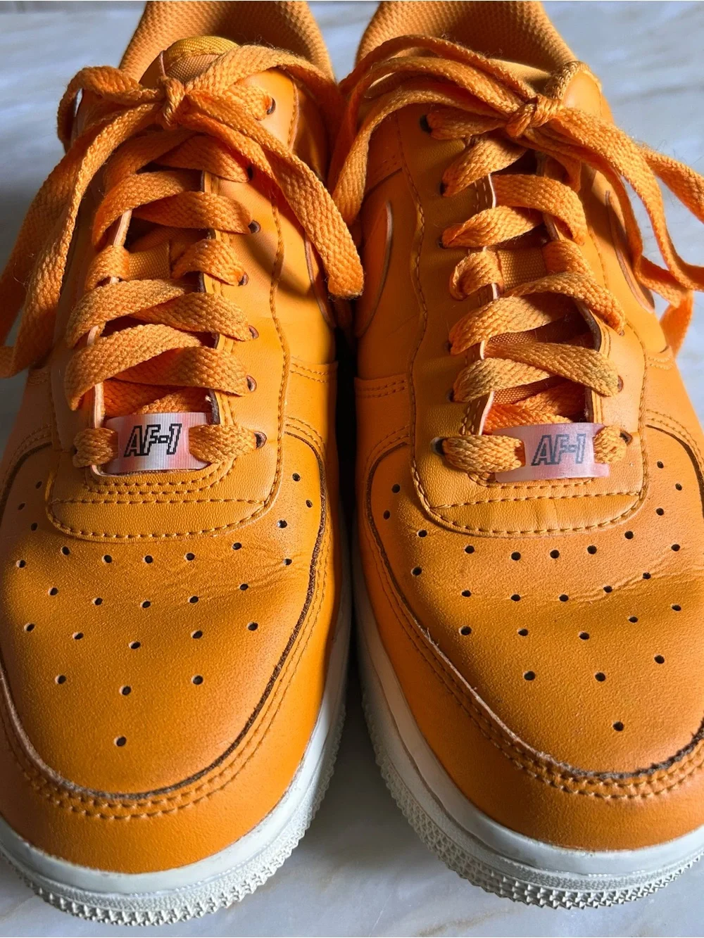 Nike Air Force 1 Low Essential “Orange Peel”Lifestyle Sneakers Size 7.5 Womens